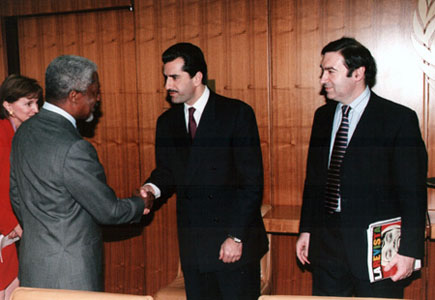 Kofi Annan with Gebran Tueni